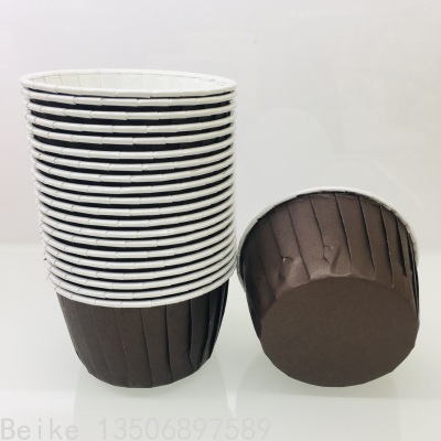 Coffee Color Roll Mouth Cup 5 * 4cm 100 Pcs/Pack Cake Paper Tray Cake Cup Cake Paper Cups