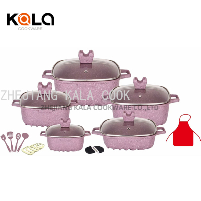 22-Piece Set an Aluminum Pot Pot Set Non-Stick Soup Pot Shallow Soup Pot Frying Pan