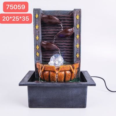 Resin Crafts Rockery Flowing Water Resin Craft Decoration Creative Practical Gift Water Fountain Decoration Flowing Water