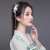 Headdress for Han Chinese Clothing Women's Face Curtain Ancient Style Cover Face Tassel Veil Hair Accessories Ancient Fairy Feather Hair on the Temples Ancient Costume Ornament