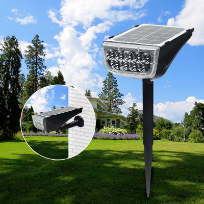 Solar Lawn Lamp Garden Landscape Garden Lamp Outdoor Waterproof Lawn Ground Plugged Light Spotlight
