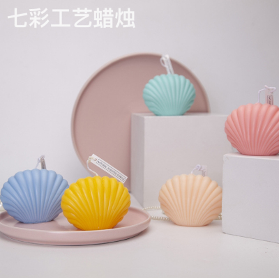INS Creative Shell Essential Oil Aromatherapy Candle DIY Handmade Hand Gift Birthday Fragrance Candle Photo Props Decoration