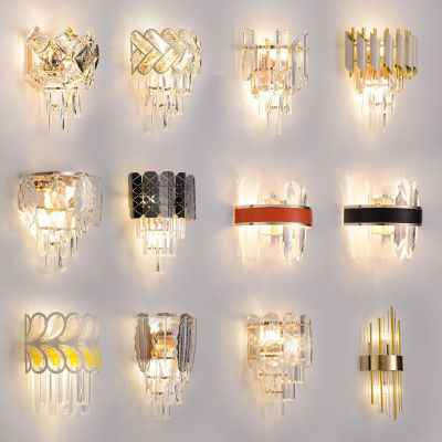 Luxury Crystal Wall Lights Modern K9 Crystal Lamp Living Room Bedroom Aisle Lamp Minimalist Lamps