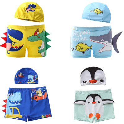 New Children's Swimming Trunks Boys Middle and Big Children Dinosaur Crocodile Swimming Trunks Boys Cartoon Boxer Boys' Swimming Trunks