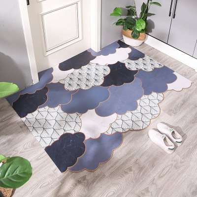 New Nordic Style Leather Scrub Door Mat Floor Mat Carpet Entrance Mat Wholesale Custom Cut at Random