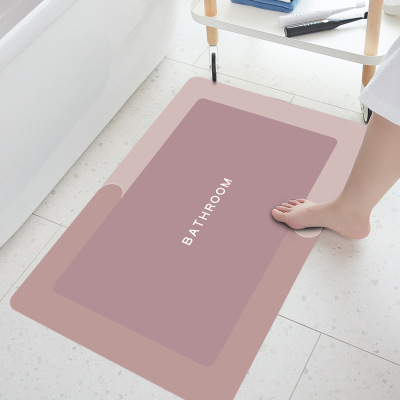 Square Diatom Ooze Soft Mat Absorbent Floor Mat