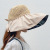 New Woven Stitching Vinyl Topless Hat Women's Breathable Sun Hat Outdoor Travel Foldable Sun Hat Wholesale