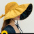 New Woven Stitching Vinyl Topless Hat Women's Breathable Sun Hat Outdoor Travel Foldable Sun Hat Wholesale