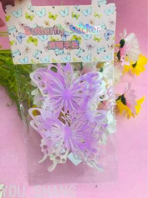 Hand Account Stickers Butterfly Flowers Leaves Decorative Series Stickers