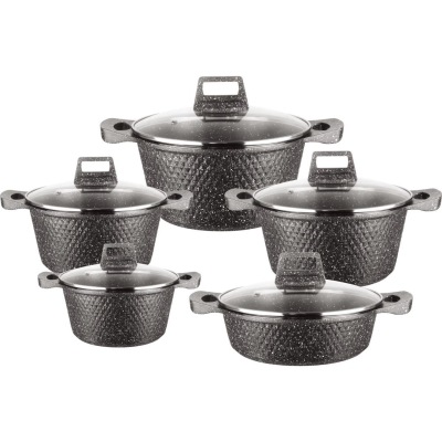 10-Piece Set an Aluminum Pot Pot Set Soup Pot Shallow Soup Pot Casserole Non-Stick Pan