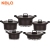 10-Piece High-Depth Pot Set an Aluminum Pot Non-Stick Soup Pot Shallow Soup Pot Casserole Pan