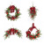 Cross-Border Amazon New PE Garland Horn Wall Hanging Showcase Artificial Wreath Door Hanging Decorative Christmas Garland