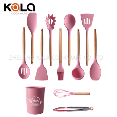 12-Piece Silicone Tableware Set Non-Stick Pan