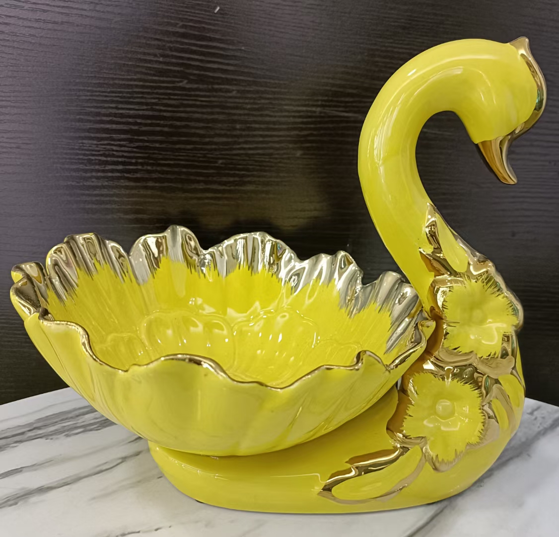 特色网红法国玫瑰金水果盘水果碗摆件