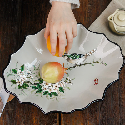  Ceramic Fruit Plate Set Home Living Room Coffee Table Dining Table Fruit Bowl Decorative Craft Ornaments