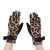 Factory Direct Supply Fashion Korean Style Women's Elegant Houndstooth Fleece-Lined Windproof Outdoor Riding Five-Finger Gloves Touch Screen