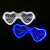 Luminous Bar Disco Jumping Glasses Love Heart Led Cold Light Shutter Glasses Foreign Trade Amazon Party Glasses
