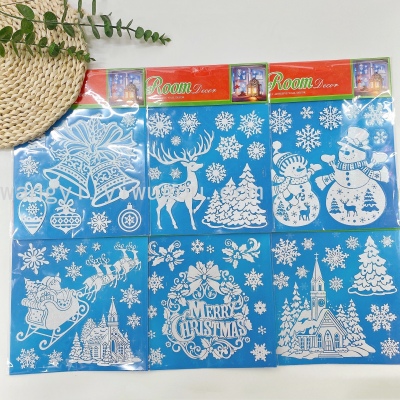 Christmas Stickers Foam Gold Powder Three-Dimensional Christmas Stickers Christmas Tree Santa Claus Stickers SDG