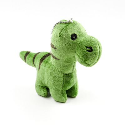 Paula Striped Dinosaur Pendant Plush Toy Prize Claw Doll Small Dinosaur Keychain Wholesale