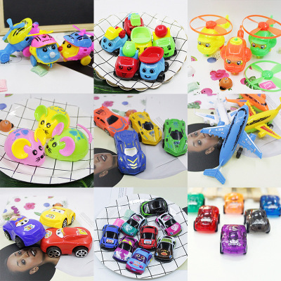Ground Push Toy Scan Code Gift Pull Back Car Mini Cartoon Pull Back Car Children's Toy Inertia Pull Back Car Wholesale