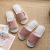 2022 New Linen Slippers Home Indoor Non-Slip Silent Couple Four Seasons Slippers Simple Home Open-Top Slippers Women