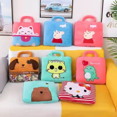 Pillow and Quilt Dual-Use Two-in-One Car Cushion Cover Office Air Conditioner Quilt Children Nap Blanket Company Gift