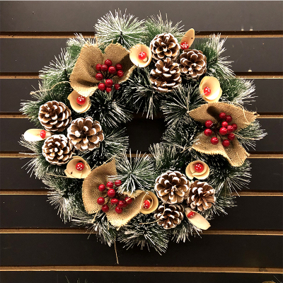 Garland Door Hanging Wreath Ornaments Showcase Layout Supplies Hotel Mall Props Christmas Decorations 40cm Wall Decorations