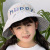 Children's Sun Hat Wholesale Big Brim Foldable UV Protection Sun Hat Boys and Girls Letter Embroidery Topless Hat