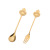 A Creative Crown Heart-Shaped Spoon Fruit Fork Coffee Stirring Honey Dessert Bird's Nest Hand Gift Stainless Steel Spoon