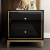 Ascending Poetry Modern Light Luxury Simple Bedside Table Black White Bright Paint Stainless Steel Gold Plated Bedroom Locker