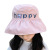 Children's Sun Hat Wholesale Big Brim Foldable UV Protection Sun Hat Boys and Girls Letter Embroidery Topless Hat