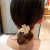Super Fairy Crystal Clover Flower Hair Rope Female String Pearl Hair Ring Temperament Wild Back Head Bun Hair Ornament