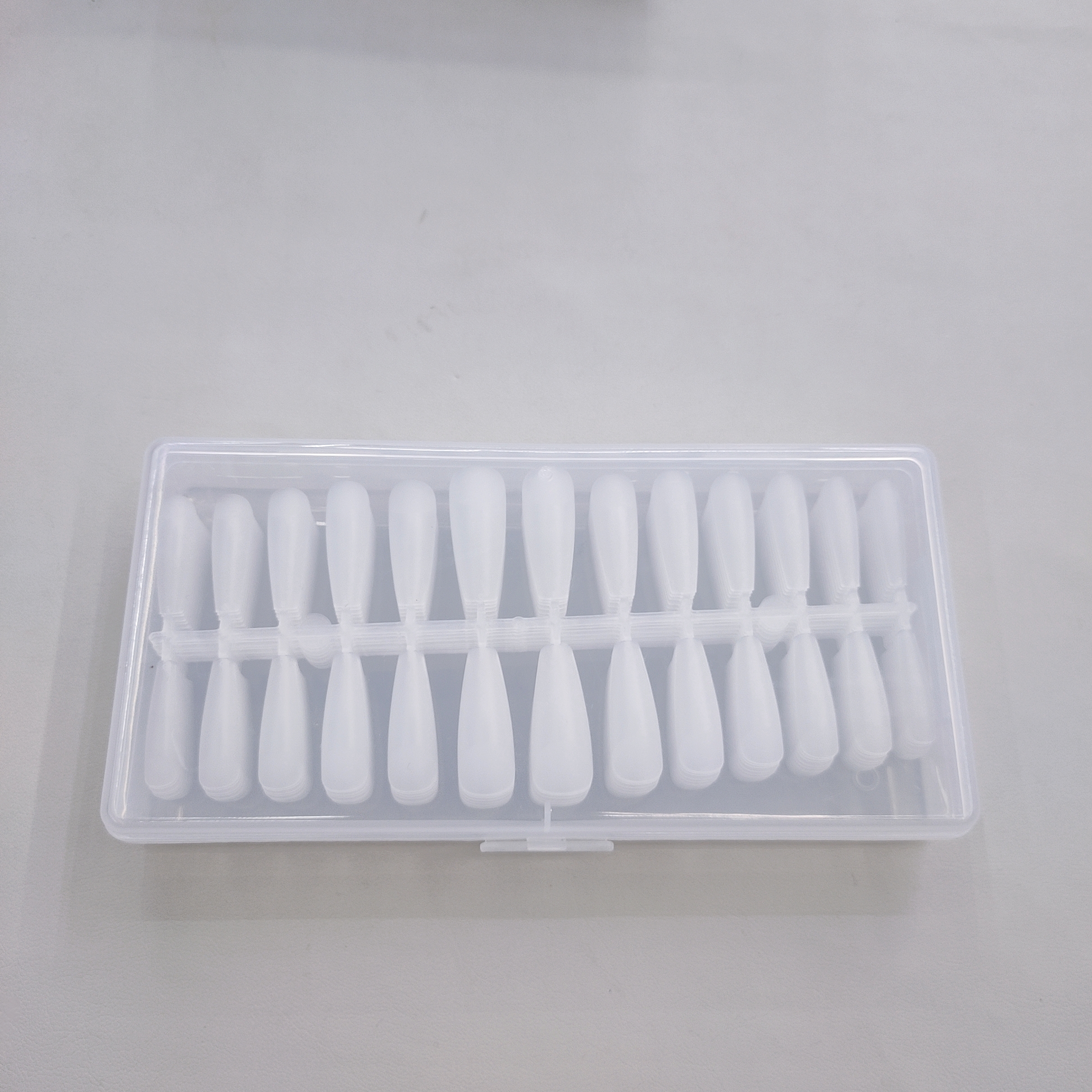 美甲折无痕甲片透明磨砂全贴穿戴甲展示半贴盒装免修型甲片贴套装