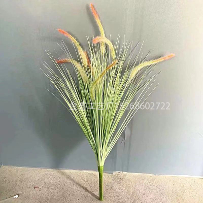 80CM Large Artificial Tropical Plants Green Onion Grass Bundle Plastic Flower Arrangement Garden Wedding Living Home Dec