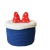 Princess Series Blue and Red Bowknot Sundries Cotton String Basket with Lid Cosmetic Storage