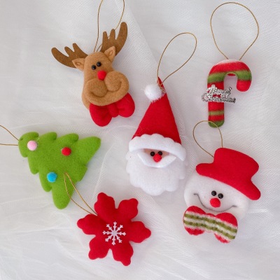 Christmas Tree Decoration Accessories Christmas Elements Atmosphere Layout Decoration Supplies Snowman Old Man Elk Small Pendant