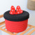 Princess Series Blue and Red Bowknot Sundries Cotton String Basket with Lid Cosmetic Storage