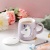 Cross-Border Unicorn Mug with Cover Spoon Super Cute Cartoon Porcelain Cup Large Capacity Household Creative Glass