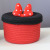Princess Series Blue and Red Bowknot Sundries Cotton String Basket with Lid Cosmetic Storage