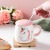 Cross-Border Unicorn Mug with Cover Spoon Super Cute Cartoon Porcelain Cup Large Capacity Household Creative Glass