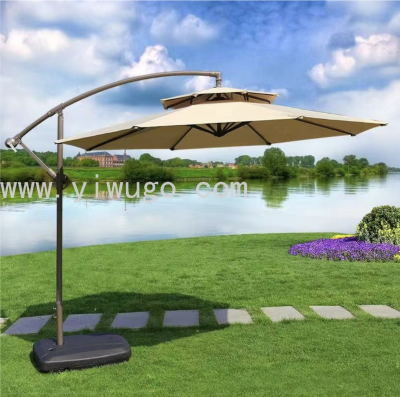 Double-Top Banana Umbrella Coffee Tea Shop Leisure Sunshade Outdoor Stall Patio Umbrella Booth Security Banana Umbrella