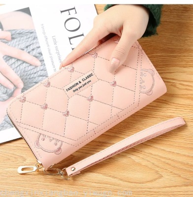 Women's Wallet Long Mickey New Simple Fashion Single Zipper Handbag Wallet Mobile Phone Bag Fashion Customization