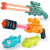 Gatling Water Gun Cartoon Little Yellow Duck Shark Crocodile Pull-out Large Capacity Water Playing Boy and Children's Toy
