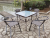 Courtyard Imitation Rattan Table and Desk-Chair Five-Piece Balcony Garden Coffee Bar Occasional Table and Chair Set