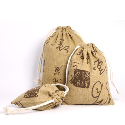 Printed Cotton and Linen Drawstring Bag Empty Perfume Bag Drawstring Bag Jewelry Bag Printed Sachet Aromatherapy Wholesale