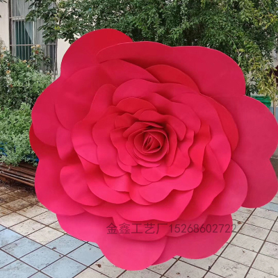 Birthday Flowers DIY Giant Paper Rose Wedding Flores Artificiales Fleur Artificielle Party Backdrops Decor Nail Shop