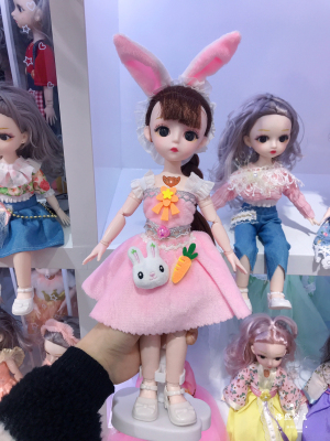 New 12-Inch Douro Continent Popular 30cm Small Dance Keychain Doll Fashion Detachable Dress Barbie Doll