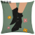 Bohemian Character Vase Plant Back Cushion Living Room Sofa Cushion Cover Office Waist Support Nap Pillow Cover
