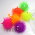 10cm Luminous Hairy Ball Squeezing Toy Smiley Hedgehog Elastic Ball Luminous Ball Flashing Ball Vent Ball Pressure Reduction Toy