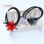 New Red Beads Hair Accessories Korean Hand-Knotted Headdress Flower Tie-up Hair Head Rope 2 Yuan Shop Wholesale Supply